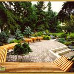 Paver patio, St. Paul, MN – Borgert pavers, Holland Stone, wrap around bench in lieu of handrail